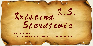 Kristina Sterđević vizit kartica